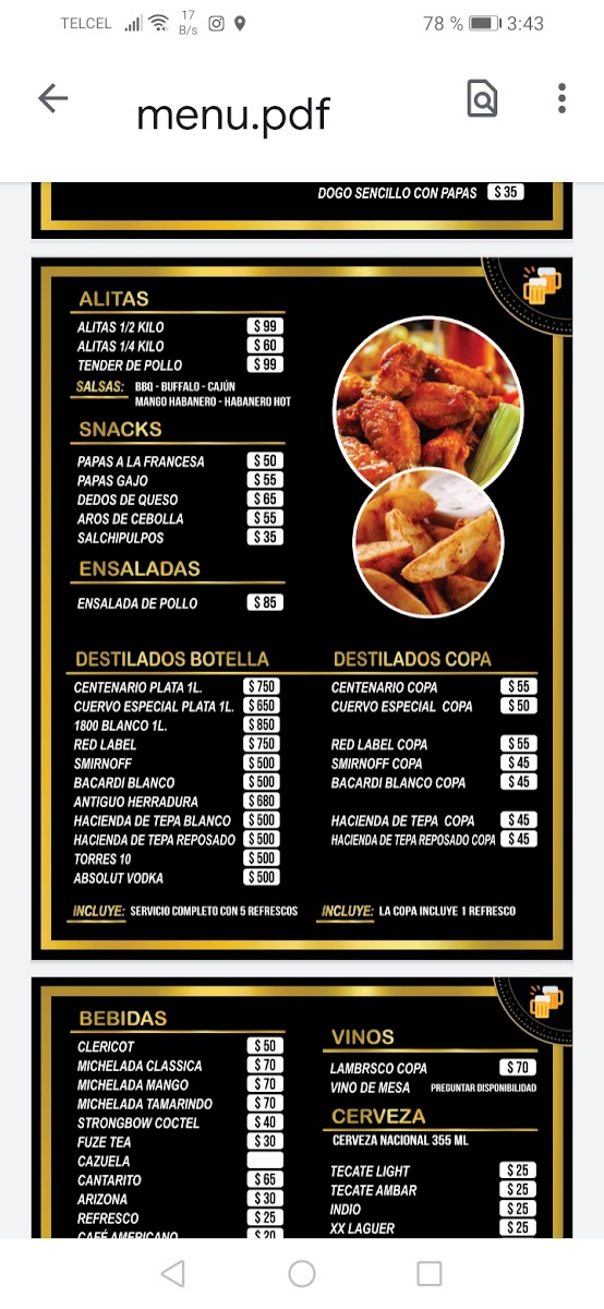 La Terraza Music Photo Menu 1