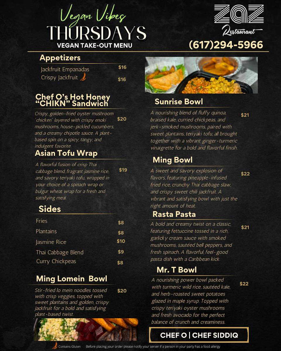 ZAZ Restaurant & Catering Photo Menu 2