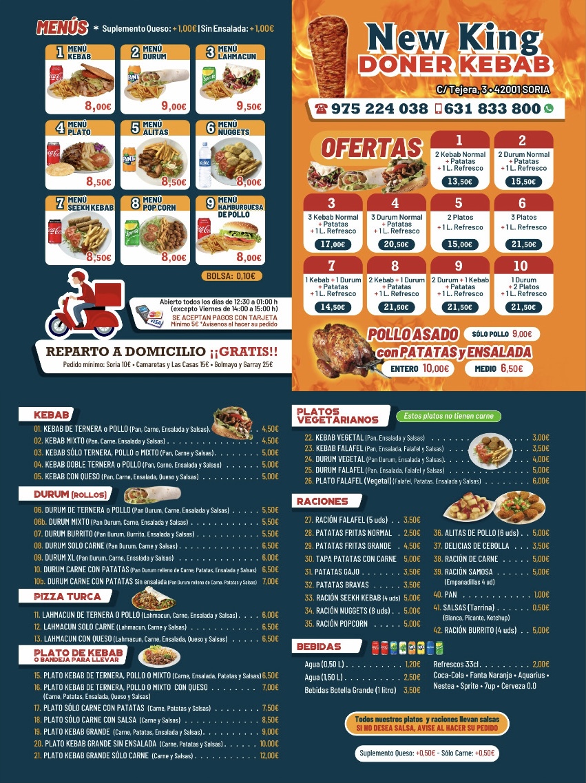 New King doner Kebab Photo Menu 1
