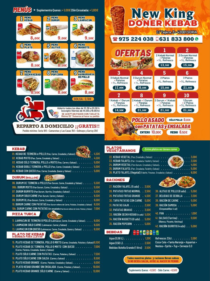 New King doner Kebab Photo Menu 2