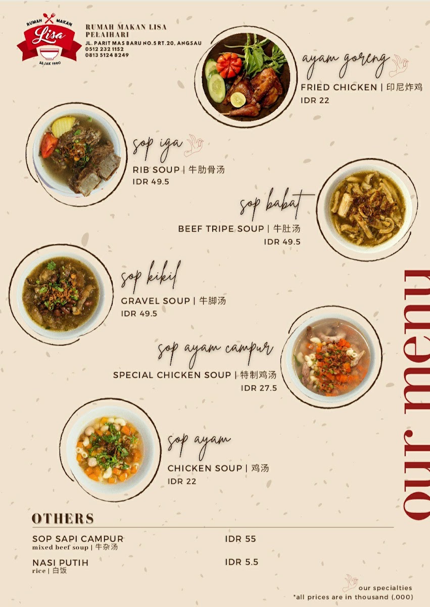 Rumah Makan Lisa Photo Menu 2