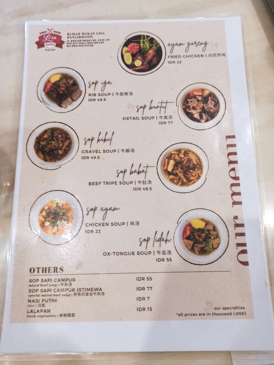 Rumah Makan Lisa Photo Menu 5