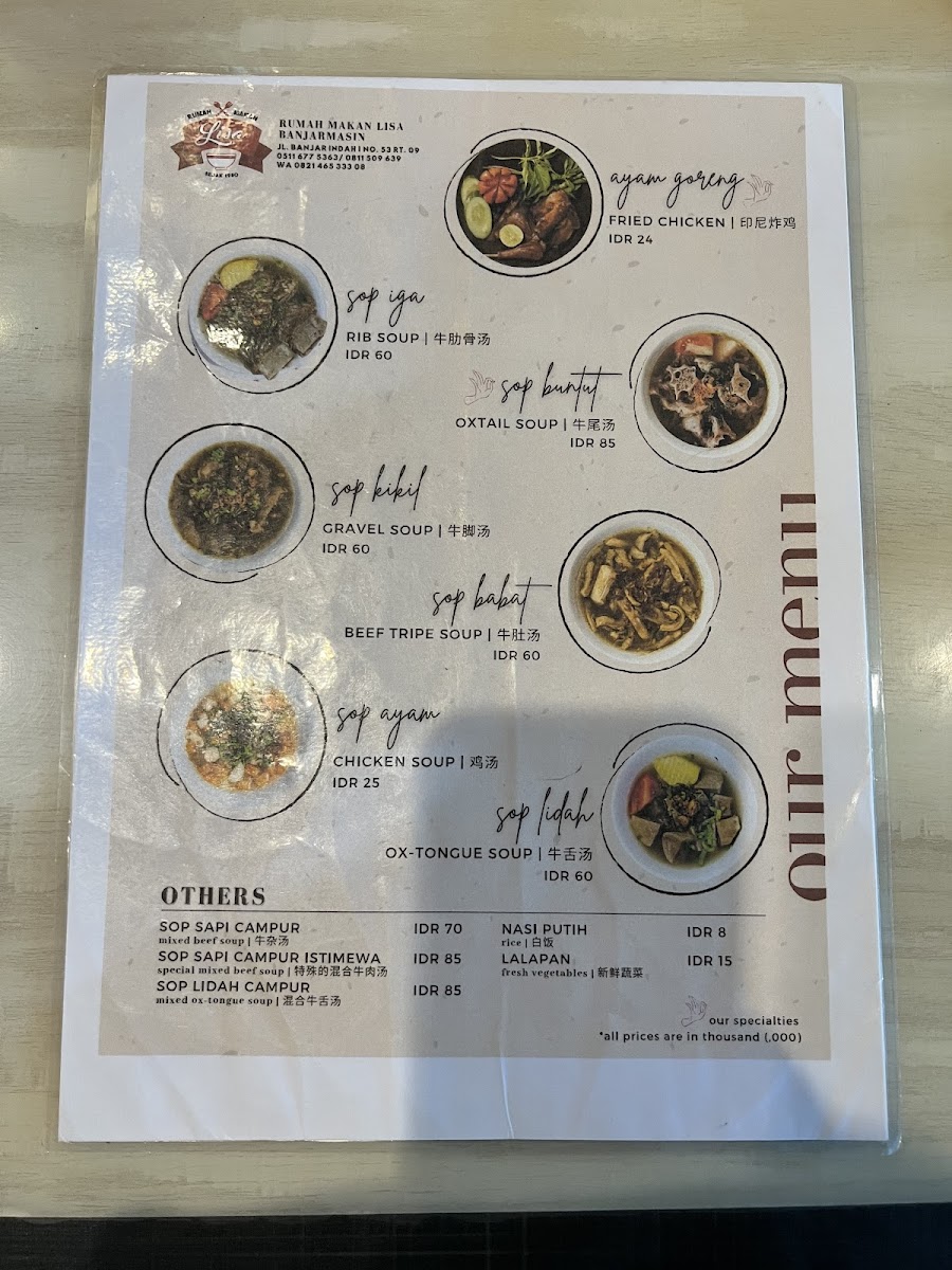 Rumah Makan Lisa Photo Menu 7