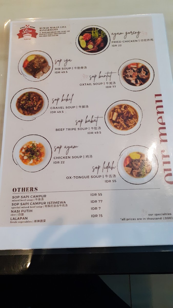 Rumah Makan Lisa Photo Menu 8