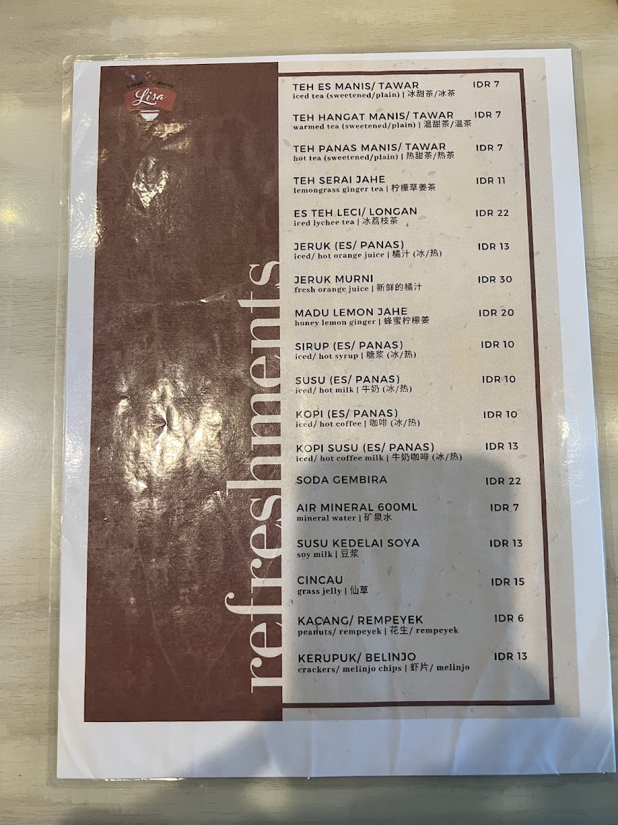 Rumah Makan Lisa Photo Menu 9