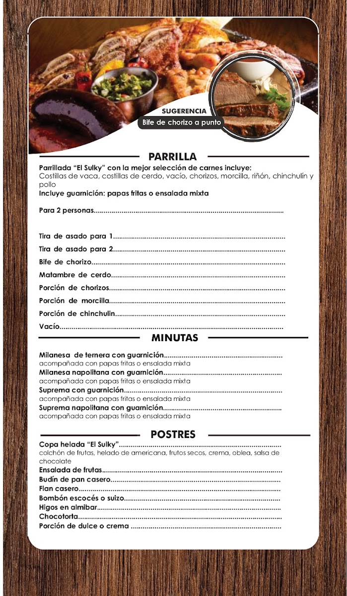 El Sulky Parrilla & Peña Photo Menu 2