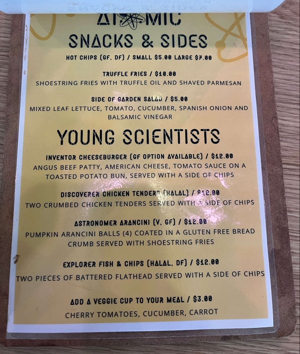 Atomic Catering Photo Menu 1