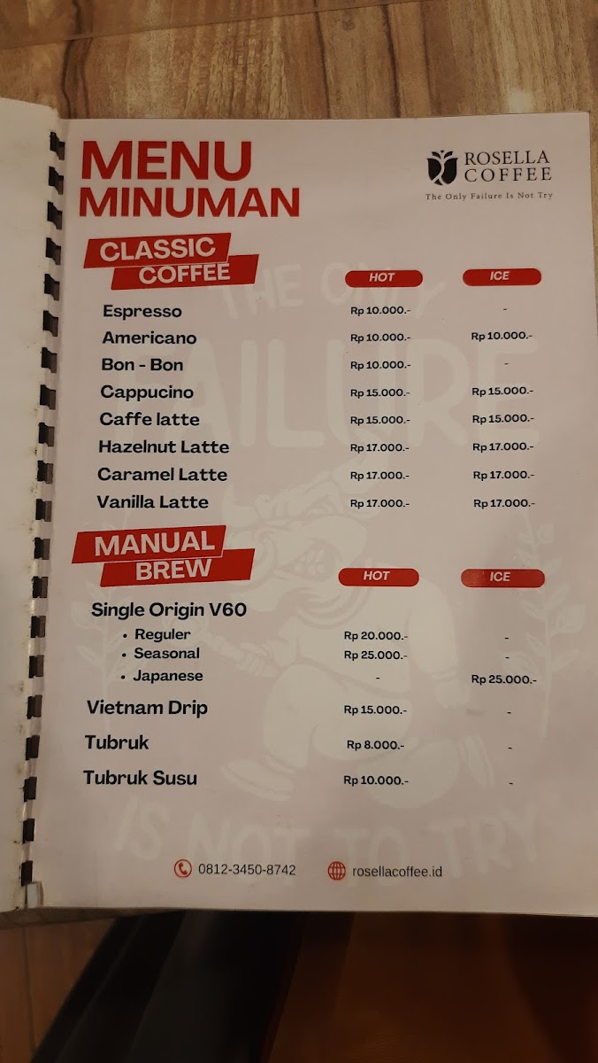 Rosella Coffee Porong Photo Menu 8