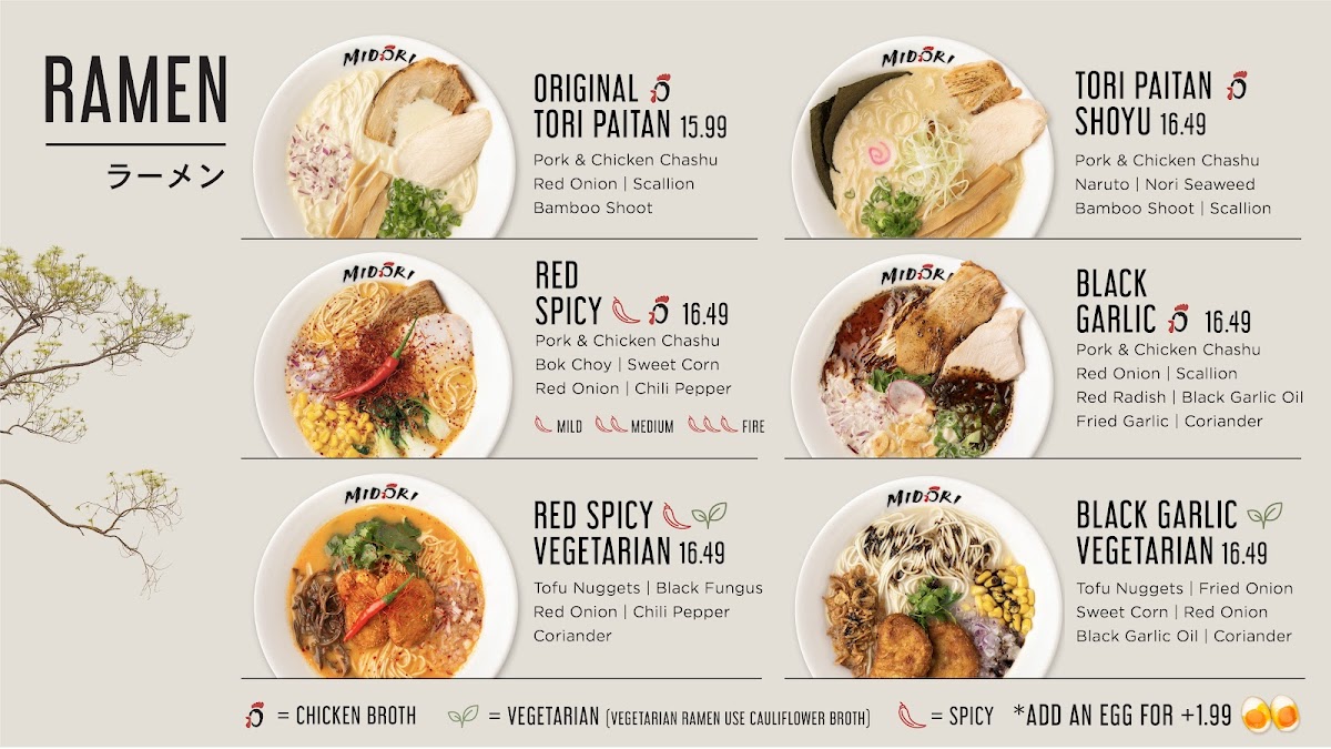 Midori Ramen Photo Menu 1