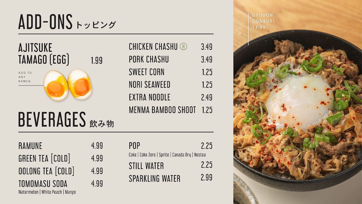 Midori Ramen Photo Menu 3