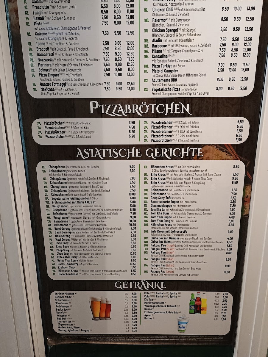 Pizzeria Yasmin & Aladin Bistro Photo Menu 1