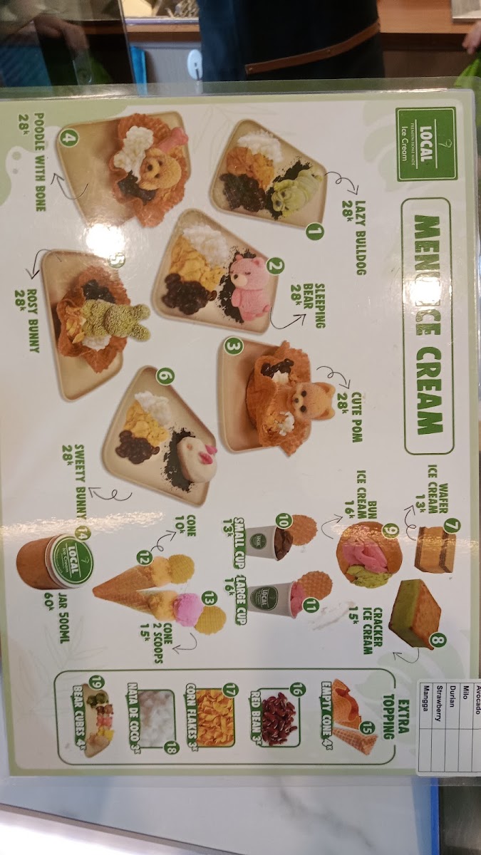 LOCAL ICE CREAM Photo Menu 2