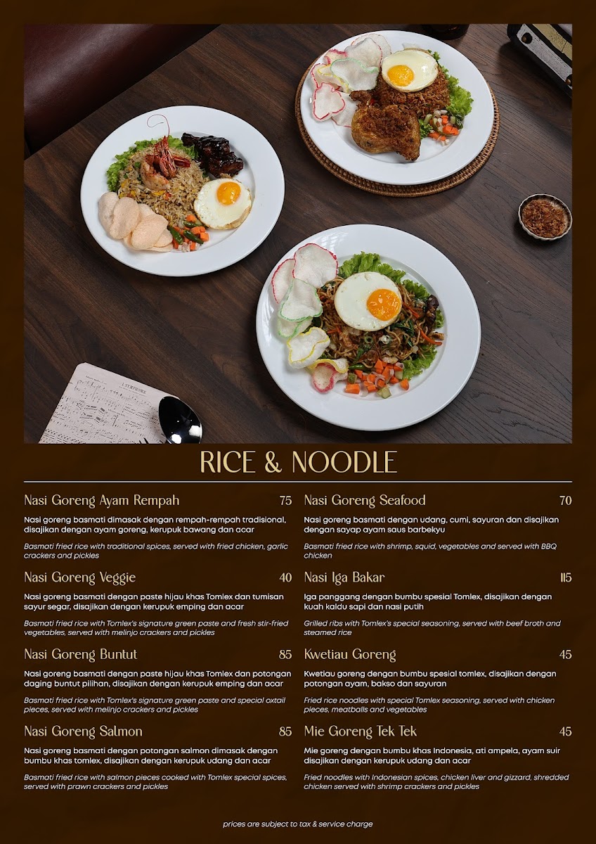 TOMLEX Bar & Resto Photo Menu 3