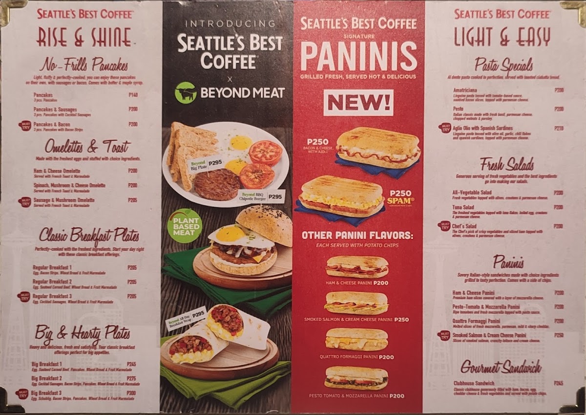 Seattle's Best Coffee C. Raymundo Photo Menu 1