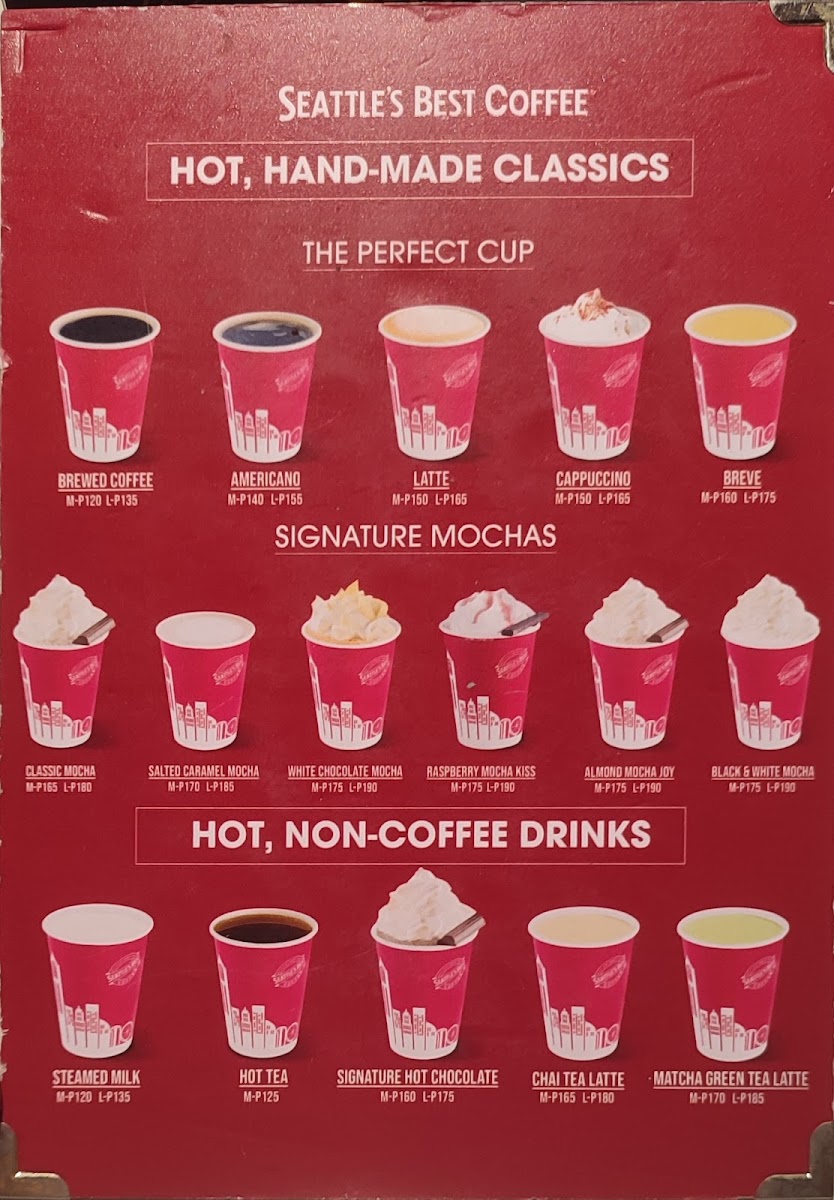 Seattle's Best Coffee C. Raymundo Photo Menu 3