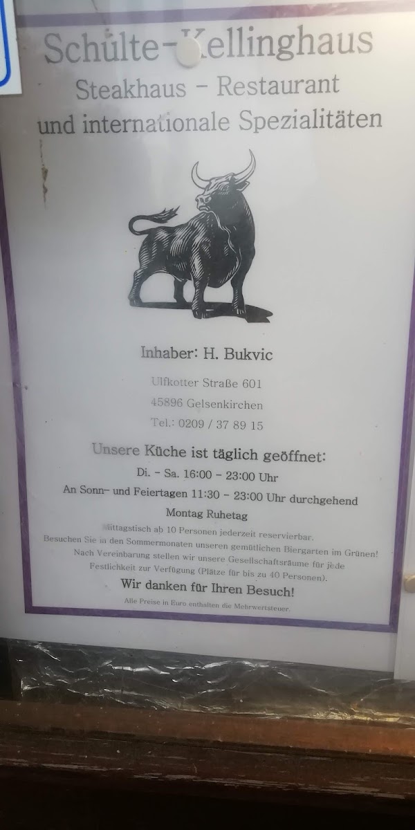Steakhouse Schulte Kellinghaus Photo Menu 9