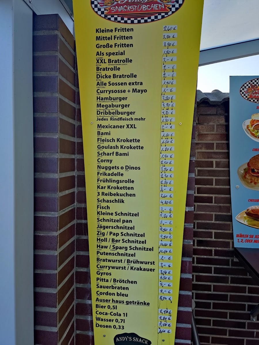 Andys Snack Stübchen Photo Menu 1