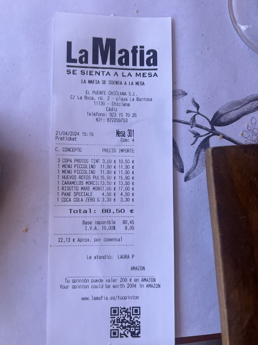 La Mafia se sienta a la mesa Photo Menu 4