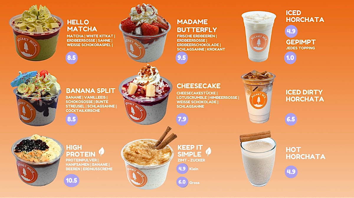 Rocket Rice - Milchreis-Bowls & Horchata Photo Menu 1