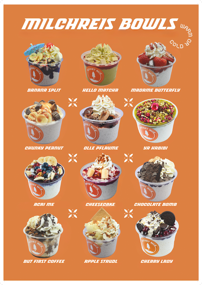 Rocket Rice - Milchreis-Bowls & Horchata Photo Menu 3