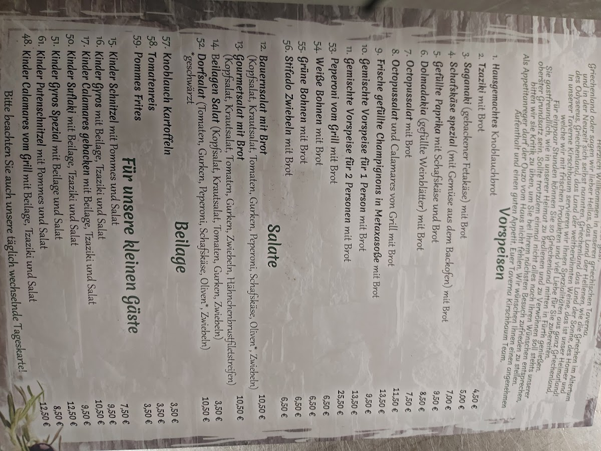 Restaurant Kirschbaum Photo Menu 2