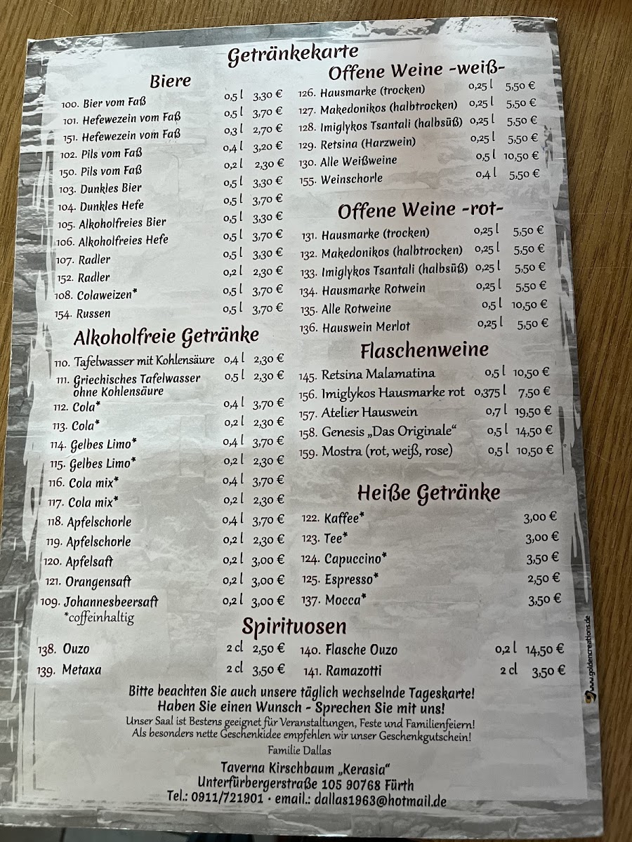 Restaurant Kirschbaum Photo Menu 5