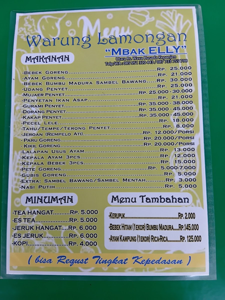 Lalapan Bebek Mbak ELLY Photo Menu 3