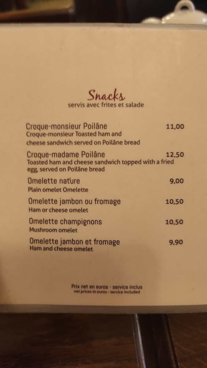 La Maison Blanche Photo Menu 5