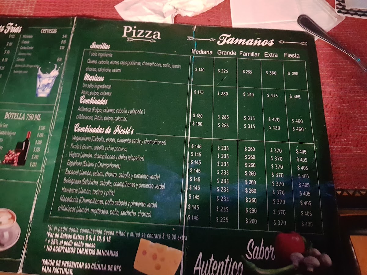 Picolo's Pizzería Terrazas Photo Menu 7