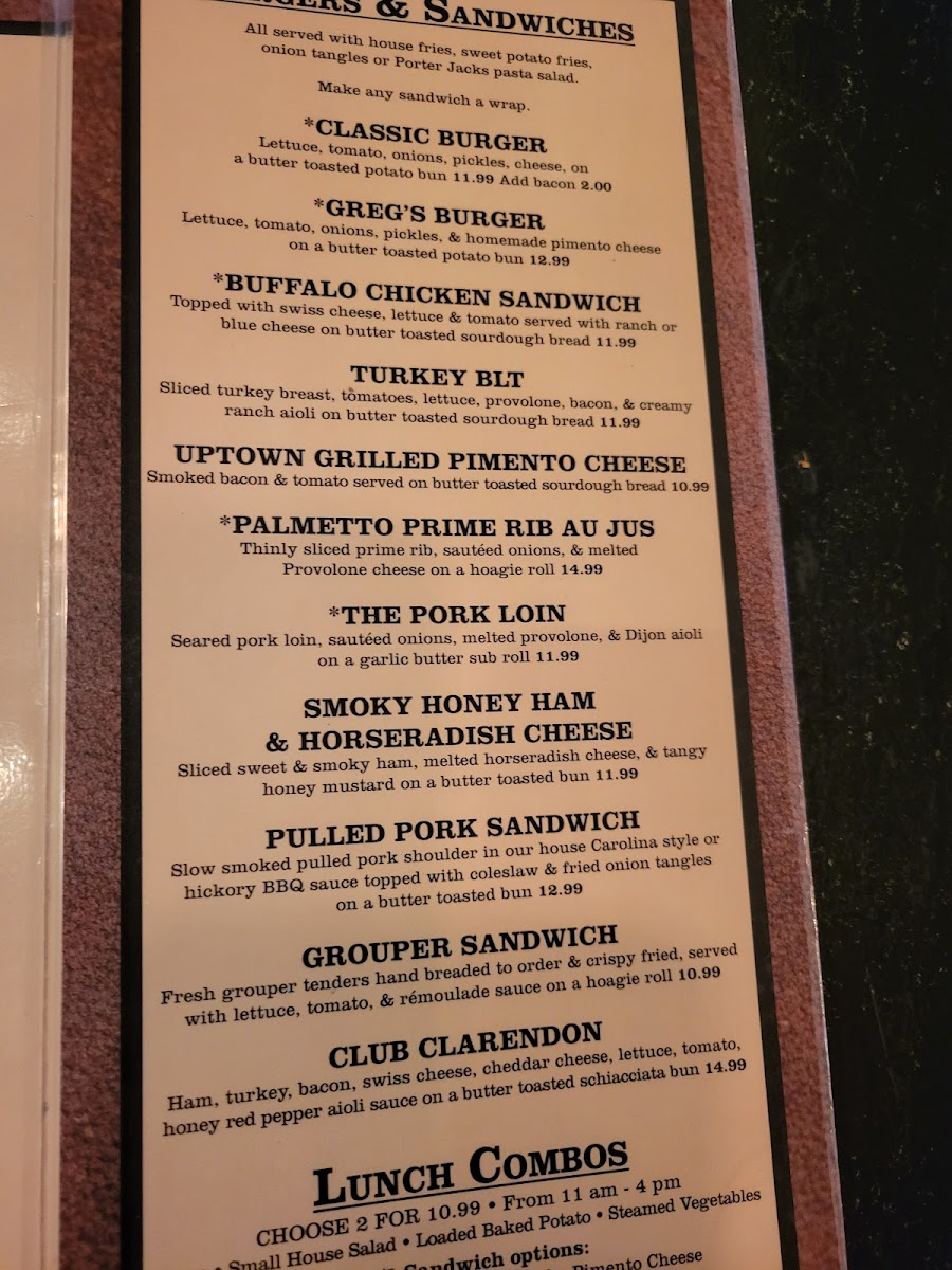 Porter Jacks Grill Photo Menu 10