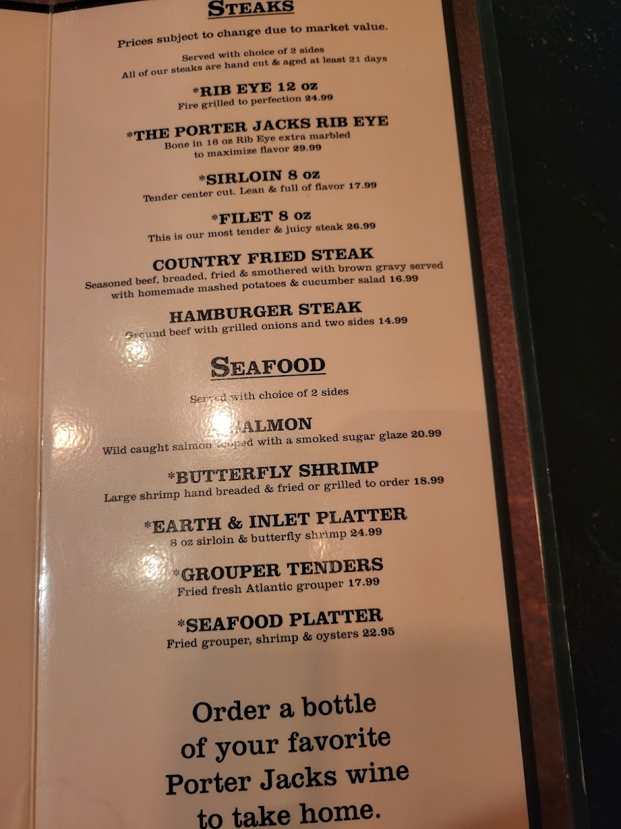Porter Jacks Grill Photo Menu 9