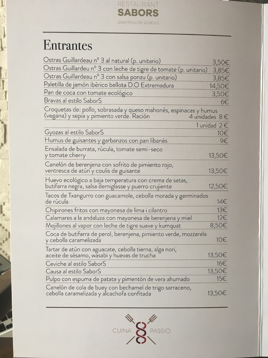 Restaurant Sabors Photo Menu 1