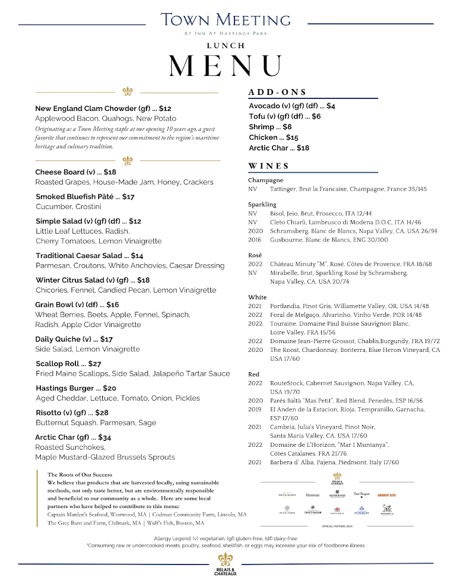 Town Meeting Bistro Photo Menu 2