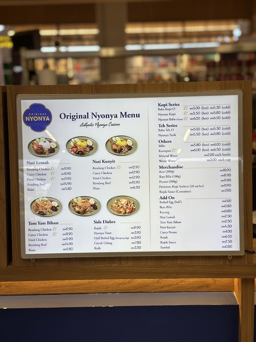 Original Nyonya (Kiara Bay) Photo Menu 2