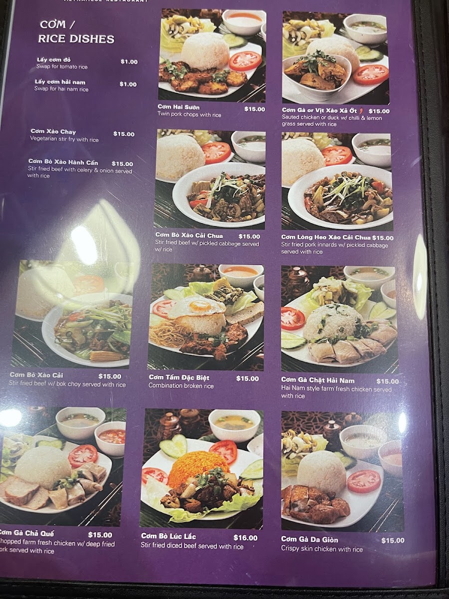 Huong Xua Canley Heights Photo Menu 2