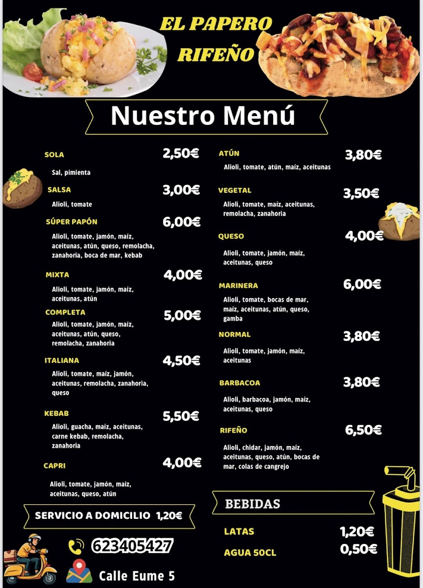 El PAPERO RIFENO Photo Menu 1