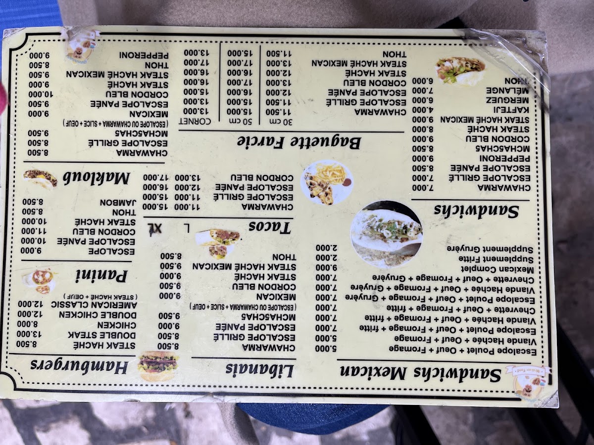 Mexican Food Photo Menu 2