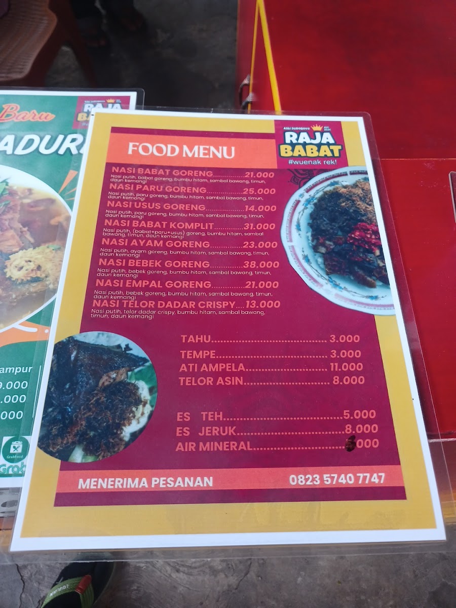 Raja Babat Photo Menu 3