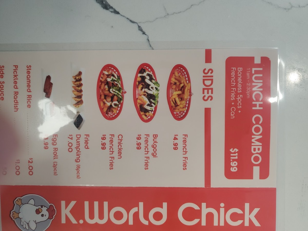 K.World Chick Photo Menu 9