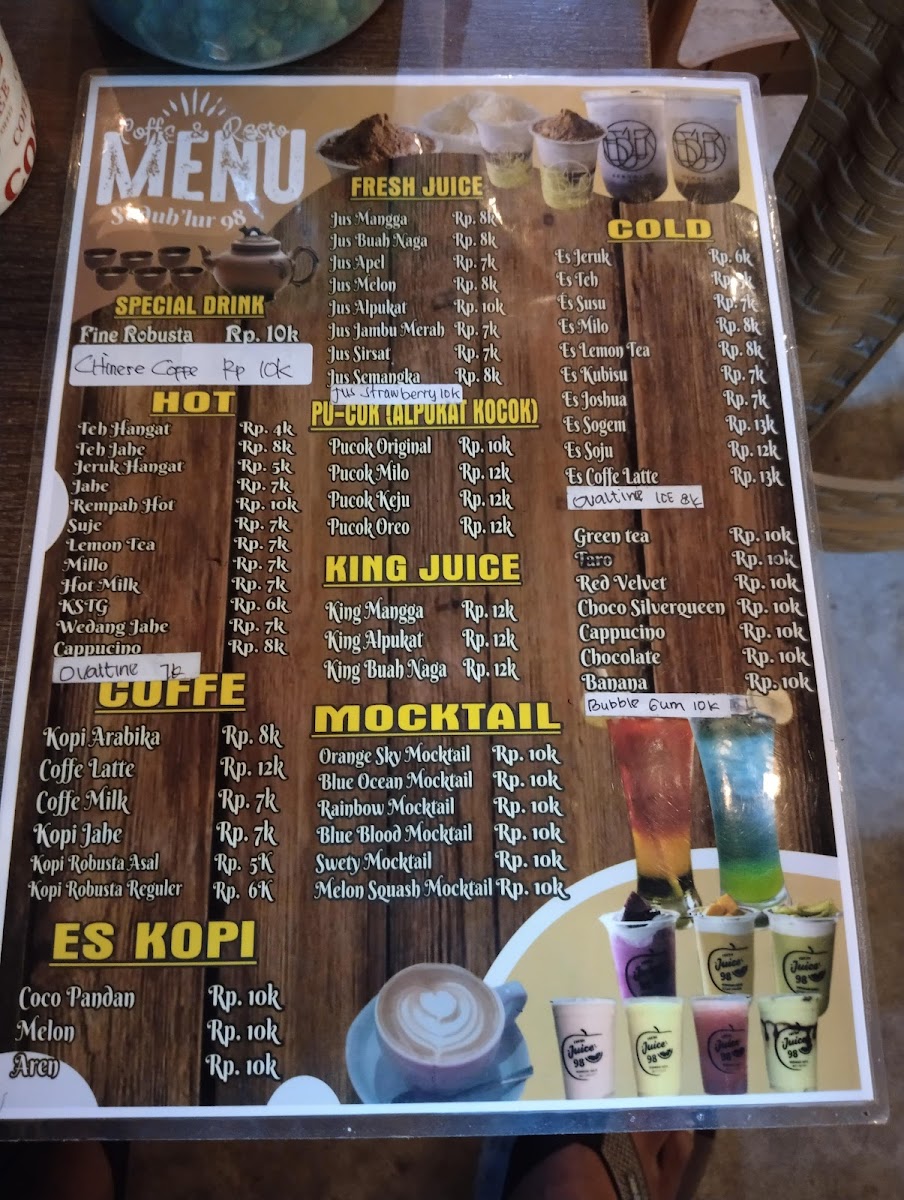 CAFE SEDUH’LUR 98 Photo Menu 1