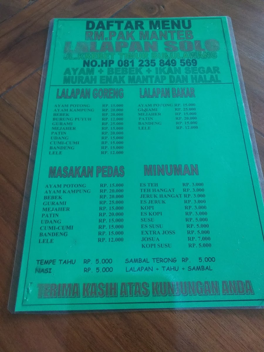 WR. MAKAN PAK MANTEB Photo Menu 2