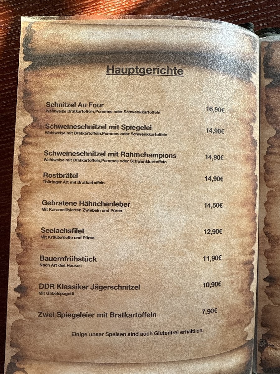 Zum Hüftgold Photo Menu 2