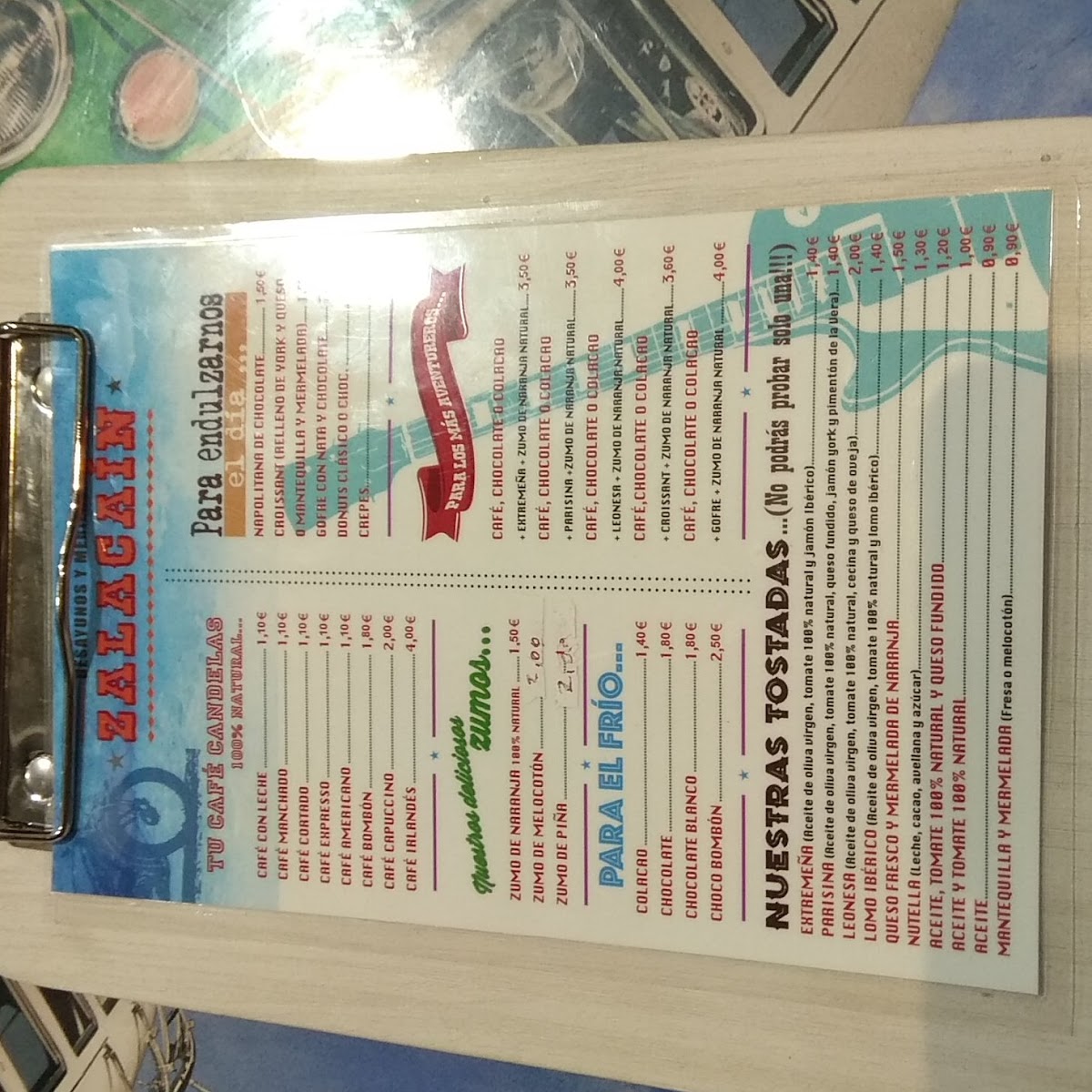 Cafetería Zalacain Photo Menu 3