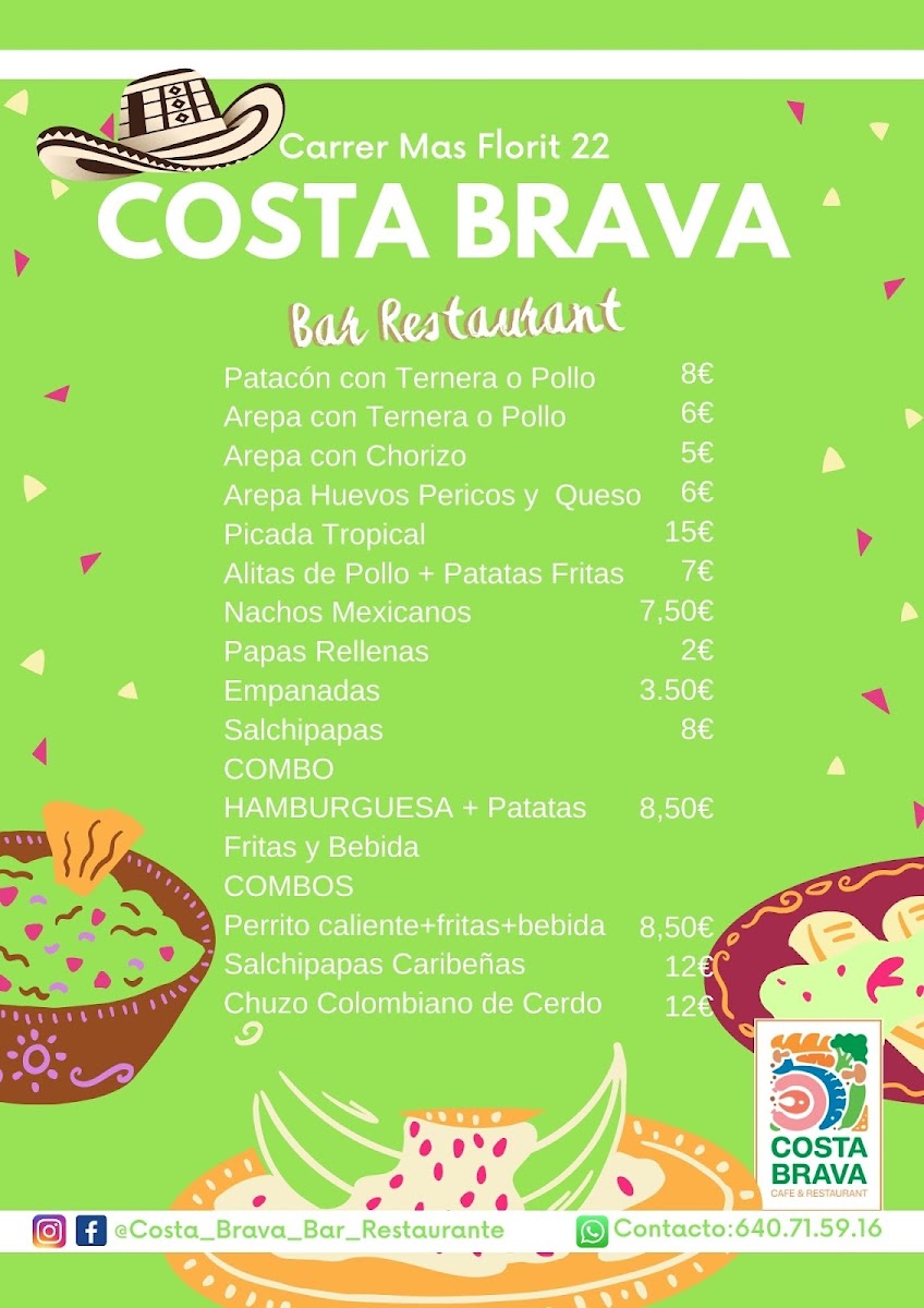 Costa Brava Bar Restaurante Photo Menu 2
