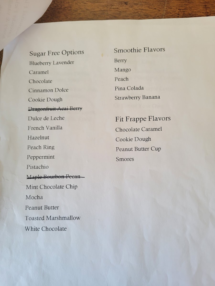 Spring Hollow Coffee Photo Menu 2