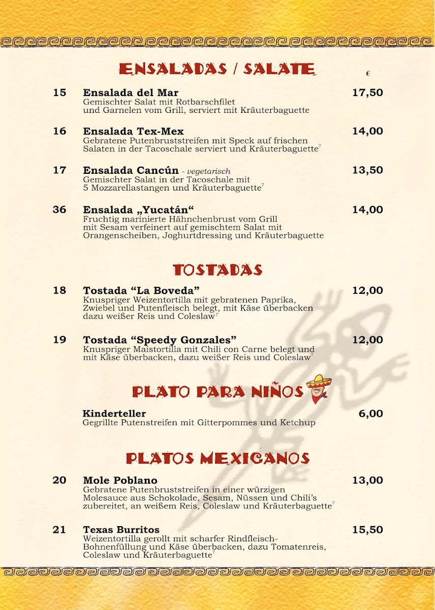 La Boveda Mexikaner Photo Menu 1