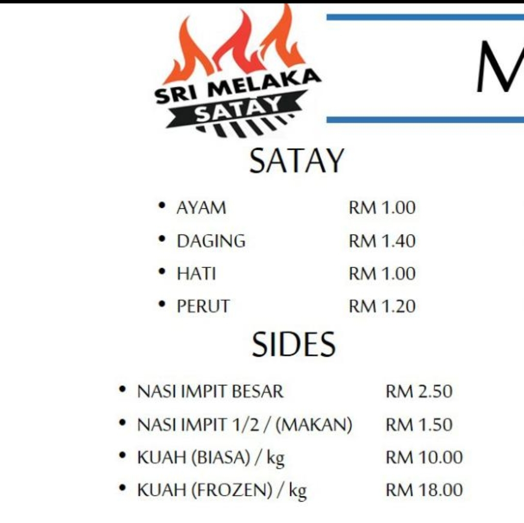 Satay Sri Melaka Lembah Keramat Photo Menu 5