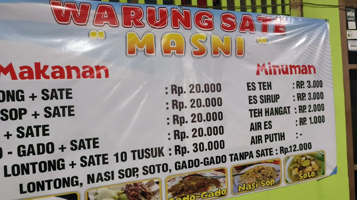 Warung Sate masni Photo Menu 2