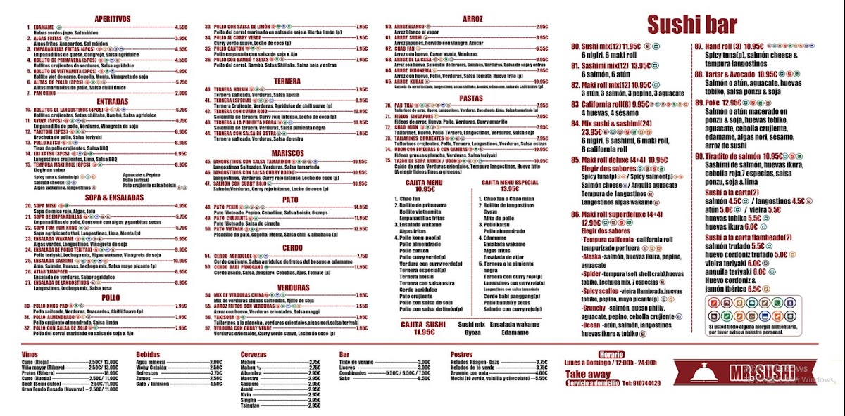Restaurante MR.SUSHI Photo Menu 1