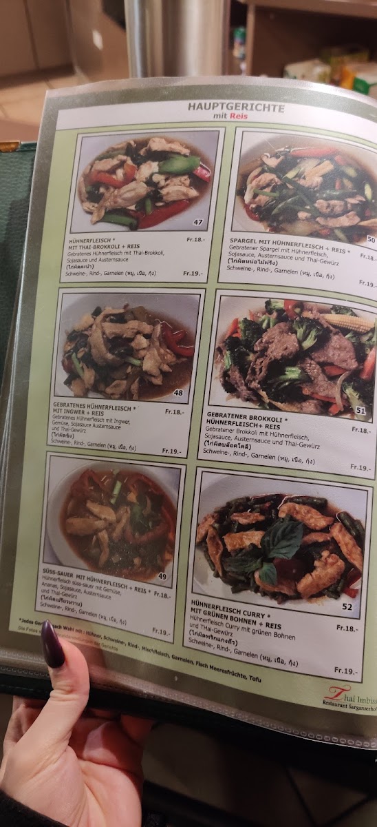 Thai Imbiss Restaurant Sarganserhof Photo Menu 4